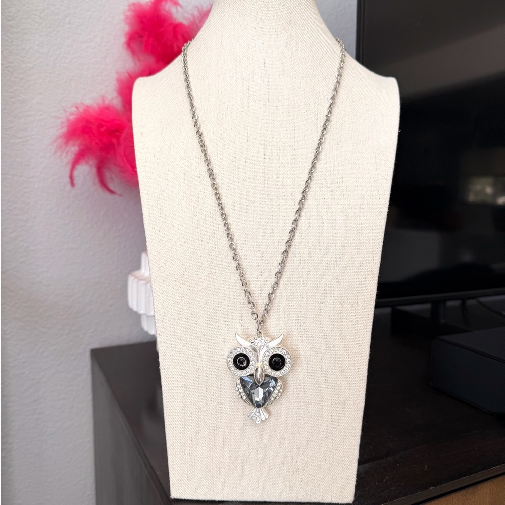 Bling Owl Pendant Necklace